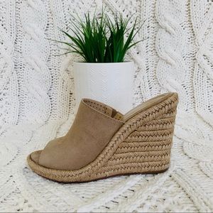 Johnston & Murphy Suede Espadrille Wedges